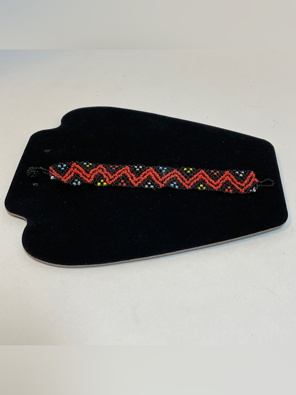 Handmade SW Native style Beaded Cuff Bracelet Multicolor Artisan Vintage, 7”